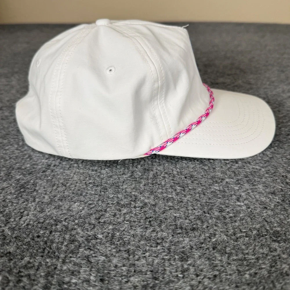 Waggle Golf Yeti Rope Hat Mens White Snapback Performance Golf Cap Adjustable